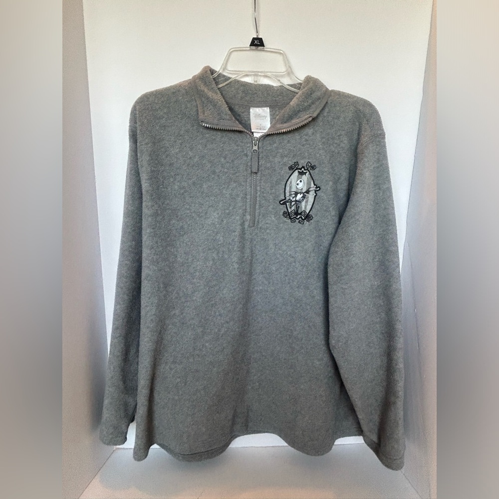 Disney Store‎ Nightmare Before Christmas Jack Skellington Fleece 1/4 Zip Large